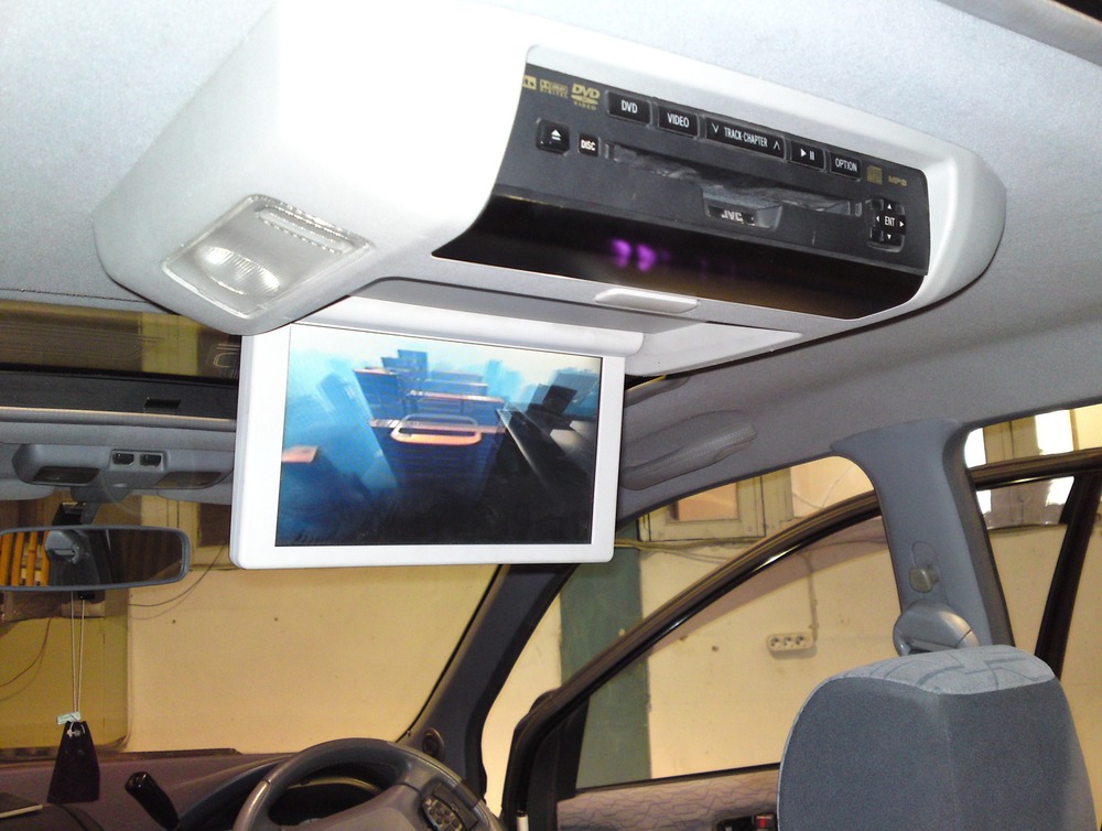 Потолочный монитор в авто