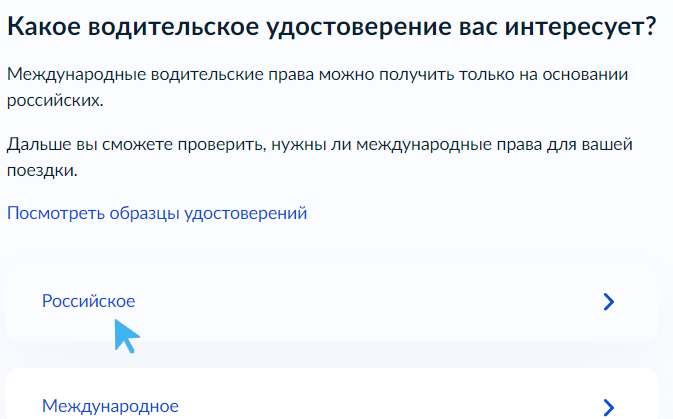 Российское удостоверение на Госуслугах